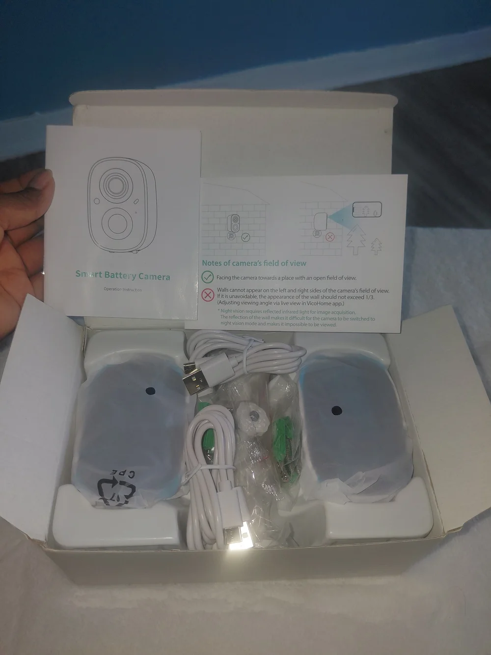 Wireless Smart Battery Cameras - White (Twin Pack)